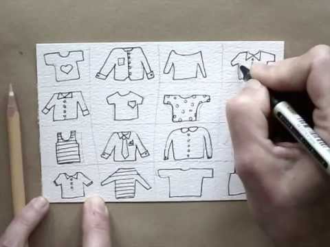 DrawTipTuesday: DIY postcard - shirts