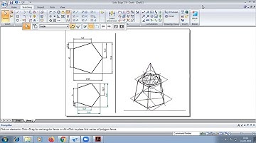 Cone placed on Frustum of Pentagonal pyramid in ISo in Solid edge software