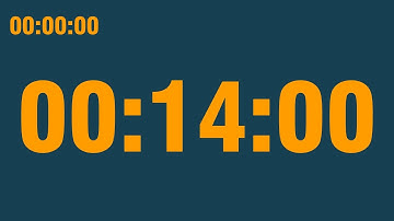 14 minute timer (with end alarm, time elapsed and progress bar)