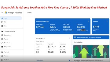 Google Ads Se Adsense Loading Kaise Kare Free Course || 100% Working Free Method