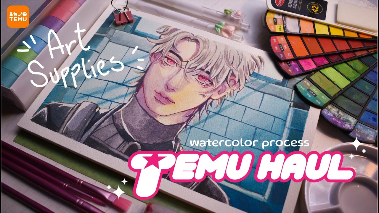*･♡ Probando materiales de arte asiático | TEMU HAUL ♡ ･ﾟ*
