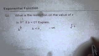Q2 Restrictions on the exponent of Negative Base Exponential Function