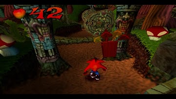 Crash Bandicoot (PS1) - Stage 2 - Jungle Rollers (100%)
