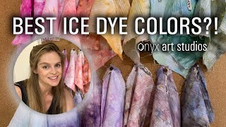 Making Dharma Trading Ice Tie Dye Swatches Best Colors for Ice Dye| Onyx Art Studios