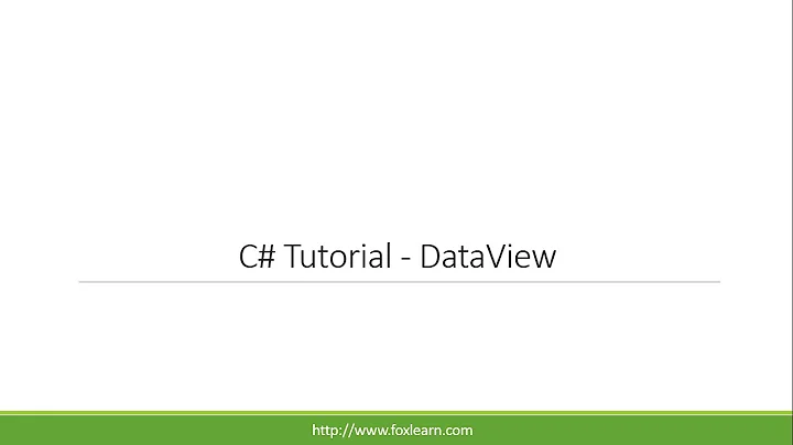 C# Tutorial - DataView