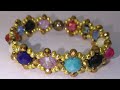 Kristal boncukdan kolay bileklik yapımı/Браслет из кристалей,легко и просто/Easy crystal bracelet/