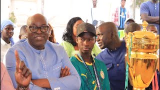 Le Maire Ndiagne Diop, accueille le champion d'Afrique U17 Lamine Mbengue