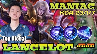 Download lagu LANCELOT KILLING MACHINE||BEST BUILD TOP GLOBAL 2021 JEJE||23 KILL WITH MANIAC