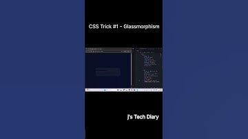Glassmorphism CSS Trick | Modern UI Design Shortcut