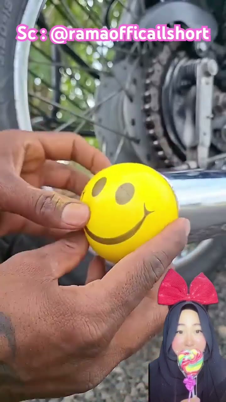 KNALPOT MOTOR KAKAK DIMASUKIN KELERENG DAN BOLA ⁉️? @ramaofficailshort #shorts #funny #dubbing