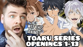 First Time Reacting to "TOARU SERIES Openings (1-13)" | ANIME REACTION!