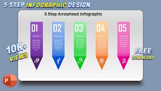 1.Create 5 step DOWN ARROW Infographics/PowerPoint Presentations/Graphic Design/Free Template