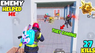 This is How An Enemy Helped Me Get MORE Kills in PUBG Mobile • (27 KILLS) • PUBGM (HINDI)