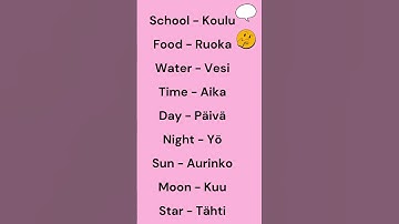 Thumbnail of Finnish Basic Words  #beginners #finnishlanguage #language