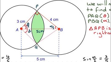 5.5  The area of intersecting circles