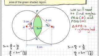 5.5  The area of intersecting circles