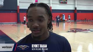 Devonte' Graham on CJ McCollum Trade, Homestand | Pelicans-Rockets Shootaround 2-8-22