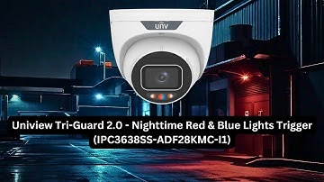 Uniview Tri-Guard 2.0 - Nighttime Red & Blue Lights Trigger (IPC3638SS-ADF28KMC-I1)