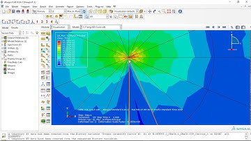 Crack modeling and mechanical fracture parameter in the four point bending test in Abaqus