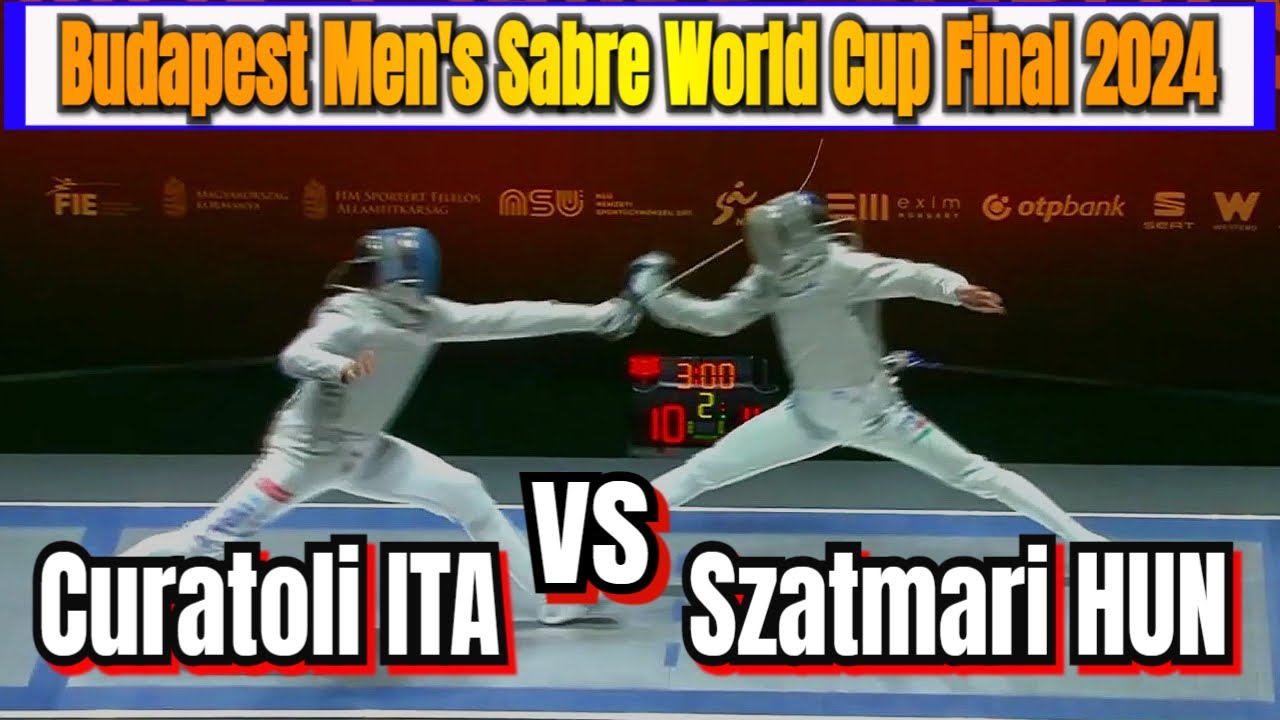 Budapest Men's Sabre World Cup Final 2024 Luca Curatoli ITA vs Andras