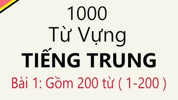 [ P1 ] 1000 từ vựng tiếng Trung cơ bản và thông dụng nhất
