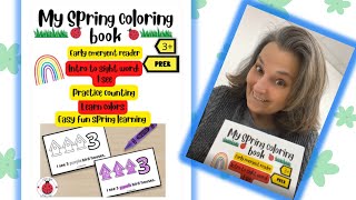 🌷 My Spring Coloring Book! | Sight Words, Counting & Learning Colors for Kids 🎨📚