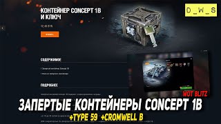 Запертые контейнеры  Concept 1b и Type 59 за золото в Wot Blitz | D_W_S
