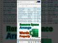 How to Remove Space between Words in Excel arrange Properly #hdamstech #2026 #shorts