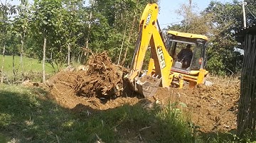 JCB vs Tree Root - JCB Machine Pulling Out Tree Roots.-Part-3