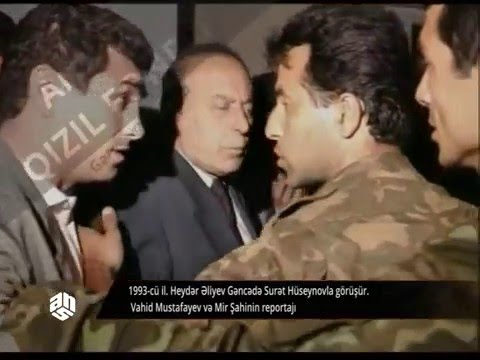 1993-cü il. Heydər Əliyev Sürət Hüseynovla görüşür.