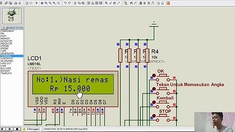 Simulasi Menu Sederhana Menggunakan Arduino di Proteus