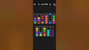 ball sort color water puzzle level 1082 solution