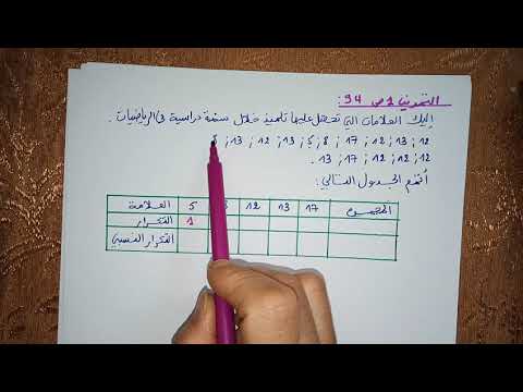 درس الإحصاء ج1 السلسلة الإحصائية التكرار التكرار النسبي للسنة الثانية متوسط