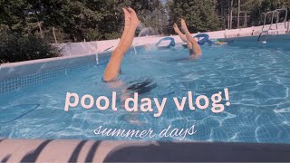 SUMMER POOL DAY VLOG!!👙|| ft. alli! || swimming, tanning, walking