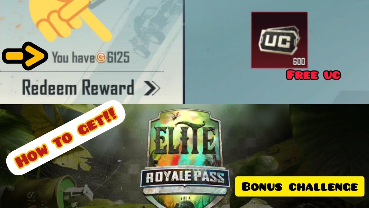 Reedeem 600 uc from bonus challenge.. how to[Redeem uc from battle coins] season 19 Pubg mobile...