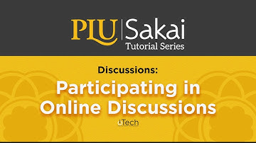 Sakai Discussions: Participating in Discussions