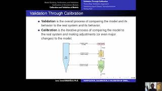 Simulation Modeling 84 Validation Through Calibration