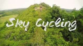 riding a bike zipline chocolate hills adventure park bohol philippines