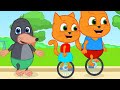 عائلة القطط بالعربية - دراجة أحادية | كرتون للأطفال