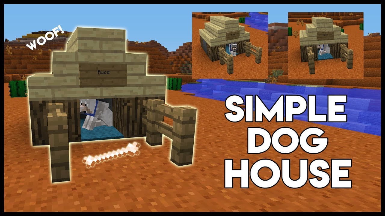Minecraft | How to make a Simple Dog House! - YouTube