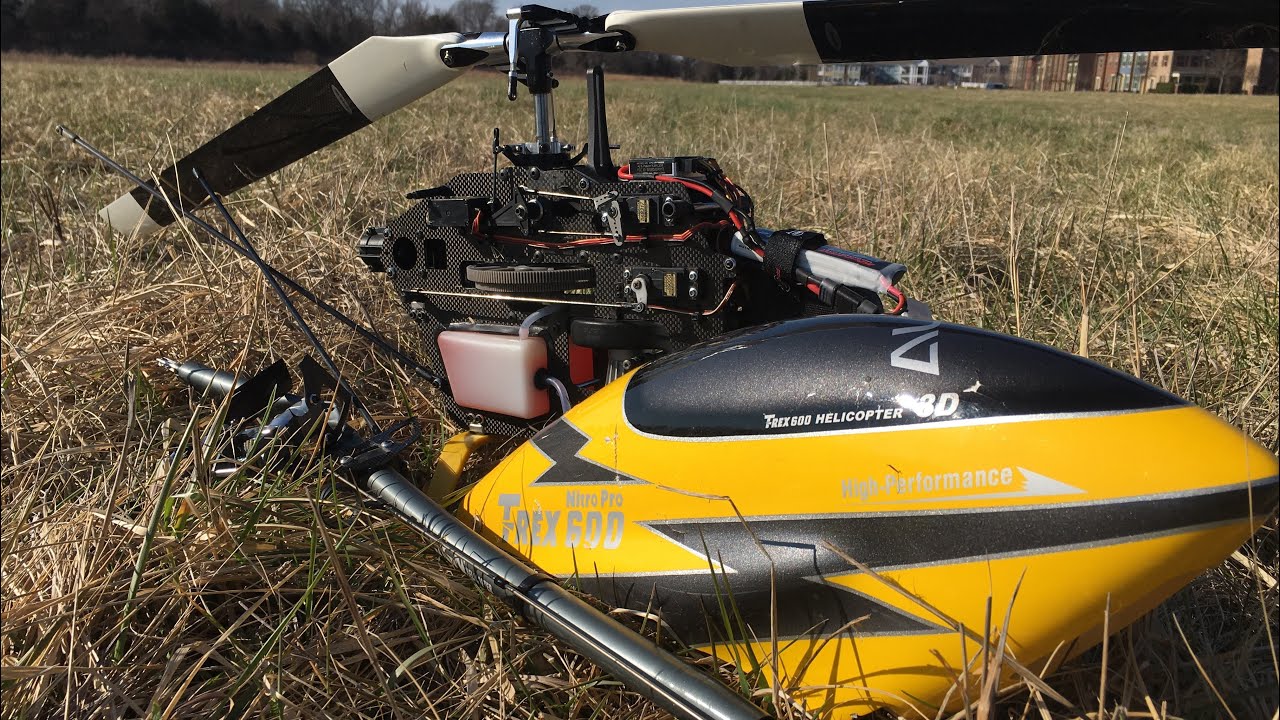 Helicóptero de controle remoto a gasolina - Align Trex 600N 