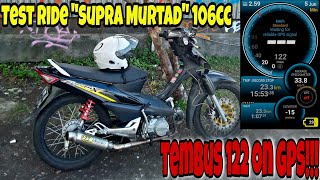 TEST RIDE SUPRA FIT NEW/CSERIES 106CC (P52.4 x L49.5/std) TOPSPEED ON GPS ULYSSE SPEEDOMETER