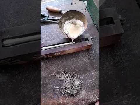 صب الرصاص او الثقل المستخدم في صيد الاسماك  