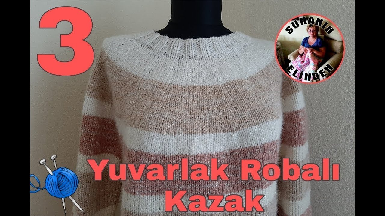 YUVARLAK ROBALI KAZAK - 3 (ÖRGÜ)