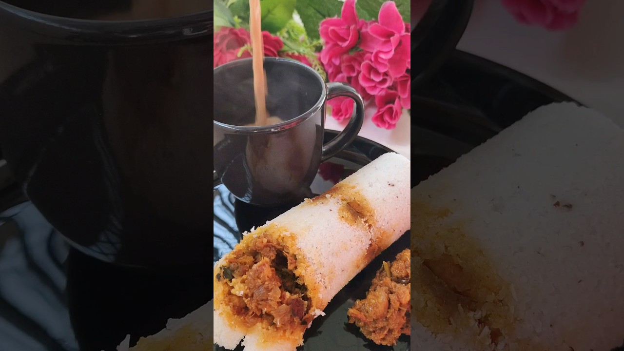 Today's Breakfast - Chemmen Puttu Kerala Special Breakfast 