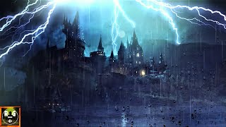 Thunderstorm over Hogwarts | Rain with Impressive Thunder &amp; Lightning Sound Atmosphere for Sleeping