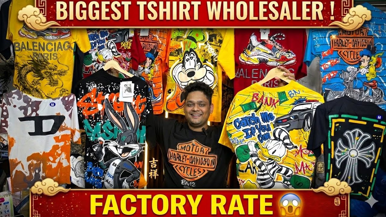Biggest T Shirt Wholesaler in Kolkata 😱 Khidirpur Fancy Market Factory Rate Down Shoulder Collection