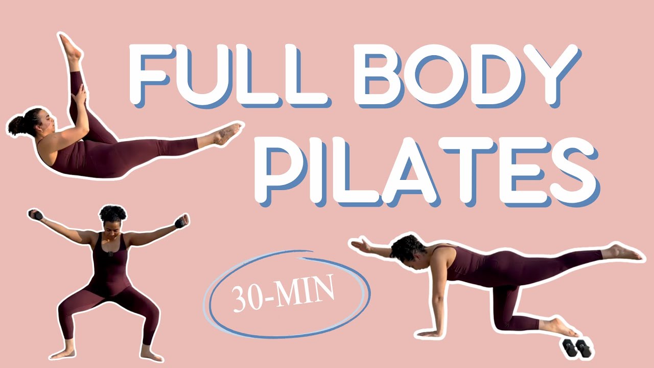 30 MIN FULL BODY PILATES SCULPT | At Home Mat Pilates With Weights | No ...