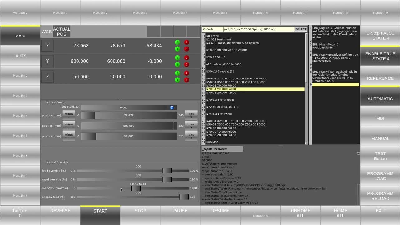 Linuxcnc ethercat qt c hmi youtube