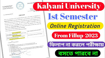 Kalyani University 1st Semester b.a / b.sc / b.com / Pass & Honours Online Registration notice 2023